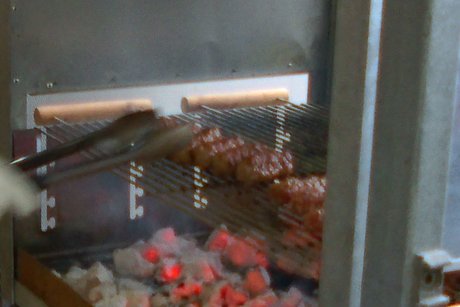 Das Essen auf dem Grill