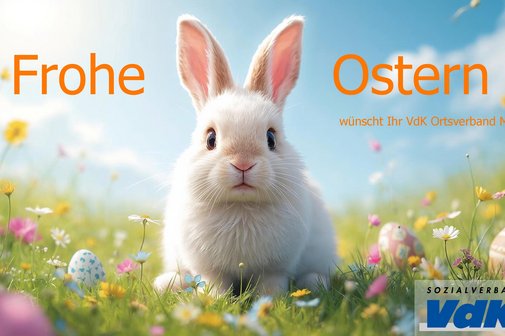 Osterhase auf gr&uuml;ner Wiese