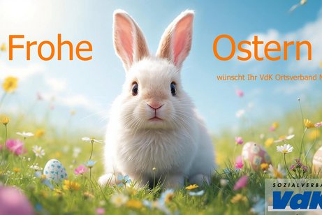 Osterhase auf gr&uuml;ner Wiese