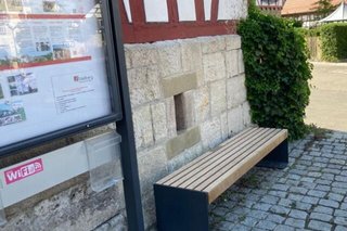 Gestiftete Bank für die Stadt Vellberg