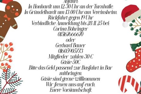 Fahrt zum Weihnachtsmarkt