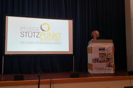 Herbstfest 2024 - Vorstellung des Pflegestützpunkt im Neckar-Odenwald-Kreis durch Frau Scheuermann