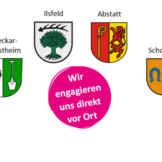 Wappen der Orte des Mittleren Schozachtals
