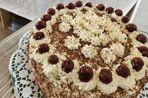 Schwarzwälder Torte Eine Schwarzwälder Torte in original