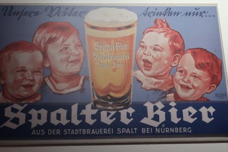 Bier Werbung 1936 mit lachenden Kindern