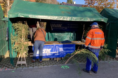 Der Stand beim Aufbau 2