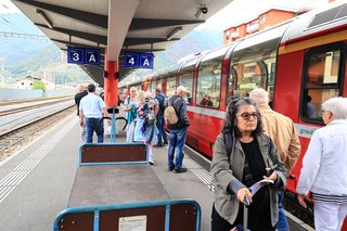 Ankunft am Bahnhof Tirana