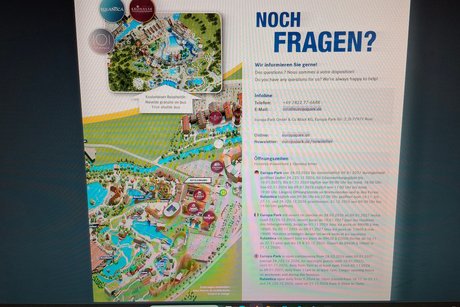 Das Bild zeigt Aufteilung im Europapark
