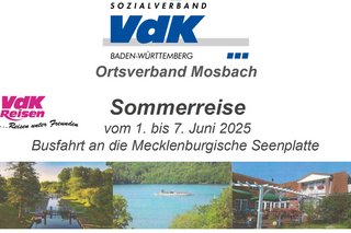 Sommerreise 2025 an die Mecklenburgische Seenplatte