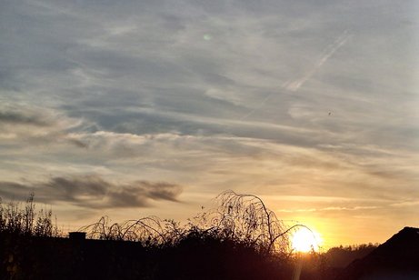 Die letzten Sonnenstrahlen am Dienstagabend