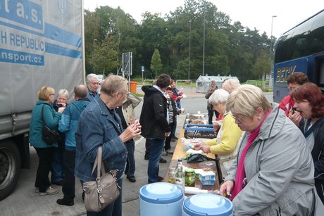Zwischenstopp mit Fr&uuml;hst&uuml;ck am Rasthof