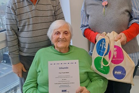 von links nach rechts: Hubert Kusche, Trude S&auml;lzer, Annette Kusche