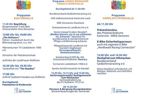 Text mit Programmpunkten