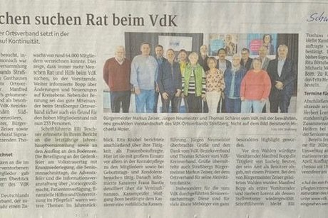 75 Jahr Feier des VdK Ortsverbandes Stra&szlig;berg&nbsp;&nbsp;&nbsp;Bericht Schwarzw&auml;lder Bote