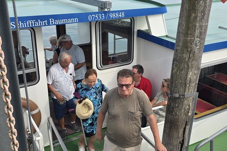 beim Verlassen des Schiffes