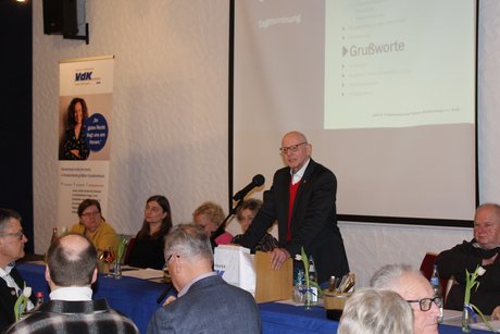 Josef Mischko beim Gru&szlig;wort