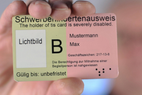 Muster eines Schwerbehindertenausweises