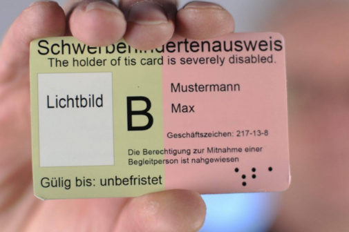 Schwerbehindertenausweis (Muster) Muster eines Schwerbehindertenausweises
