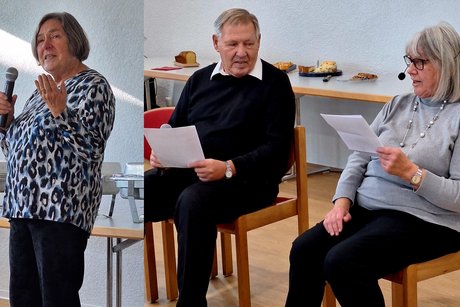 Ansage und Tagebuchvortrag