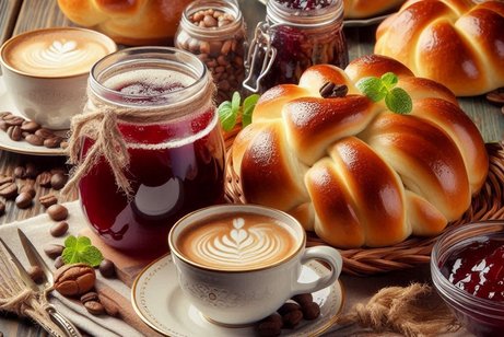 Stammtisch mit Hefezopf