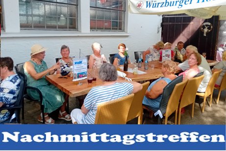 Symbolbild des VdK Nachmittagstreffen zeigt mehre Personen an den Tischen