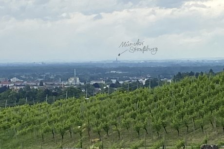 Im Hintergrund das Münster von Straßburg