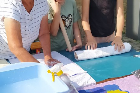 Unter Anleitung wird gefilzt!