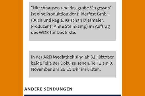 Gegen das Vergessen Dr. Hirschhausen