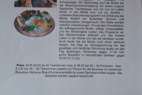 Gezeigt wird das Angebot von Müller Reisen, sowie ein kurzer Einblick zum Veranstaltungsort