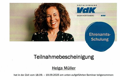 Teilnahmebescheinigung Lotsenschulung