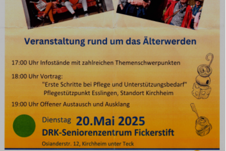 buefet e.V., DRK-Seniorenzentren, BürgerTreff, Kreisseniorenrat Esslingen e.V., HOSPIEZDIENST Kirchheim-Teck, ASB, Malteser, Pflegestützpunkt Baden-Württemberg Landkreis Esslingen