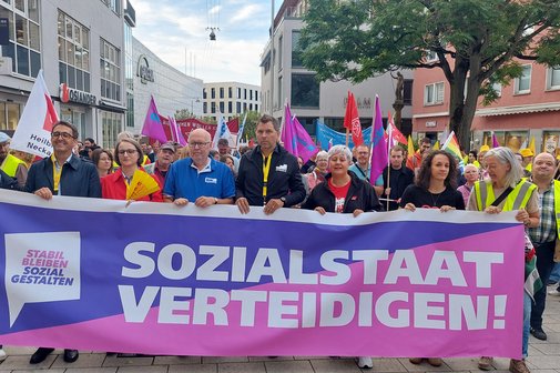 VdK'ler bei der Protestkundgebung