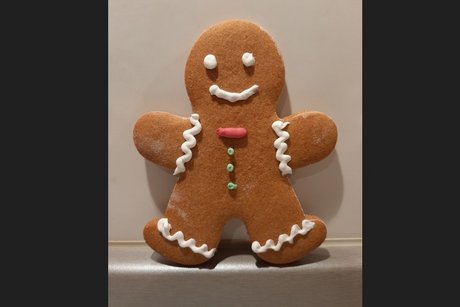 ... der dann auch zum Mitnehmen verteilt wurde Das Bild zeigt den Lebkuchenmann, der zum Mitnehmen verteilt wurde