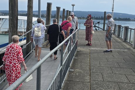 beim Verlassen des Schiffes