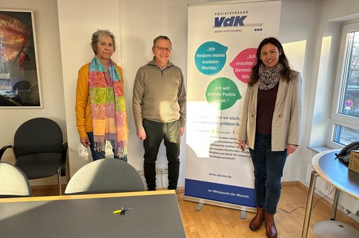 Claudia Arnold, CDU, mit Iris Storz-Maurer und Marin Gross