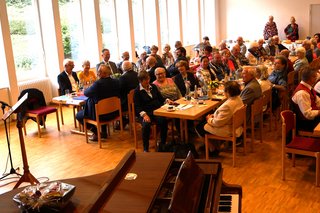 Blick von der Bühne zum Saal