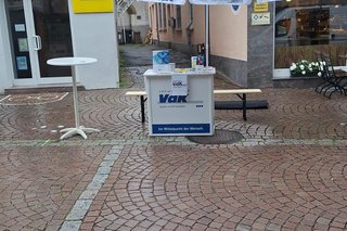 Aufbau Infostand