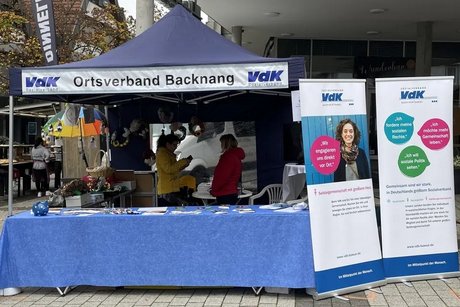 Man sieht den Pr&auml;sentationsstand