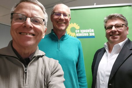 Daniel Lede Abal, Gr&uuml;ne, mit Martin Gross und Eberhard K&ouml;hler