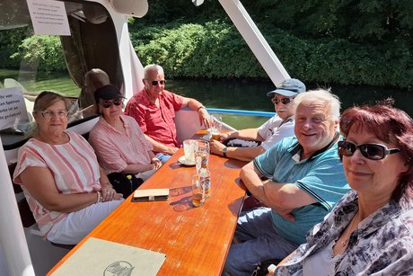 Reiseteilnehmer bestens gelaunt