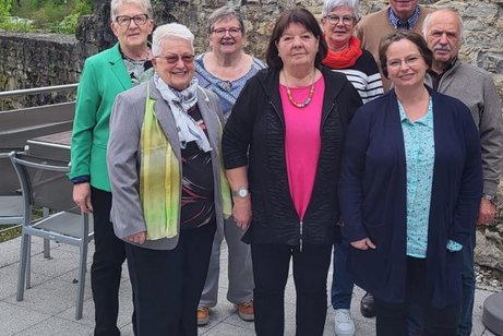 Vorne: G. Krieger, I. Kirchen-Wieland, P. Schmidt Hinten: An Mrusek, L. Eggensperger, I. Häußermann, P. Brehm, W. Neumann Es fehlen Bernd Hammel und Michael Schmid