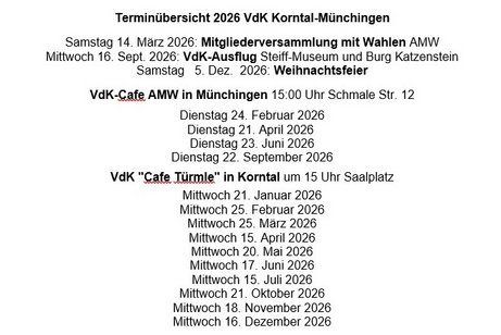 VdK Termine 2026
