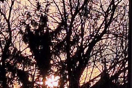 Der Sonnenabschied noch w&auml;hrend der Adventsfeier