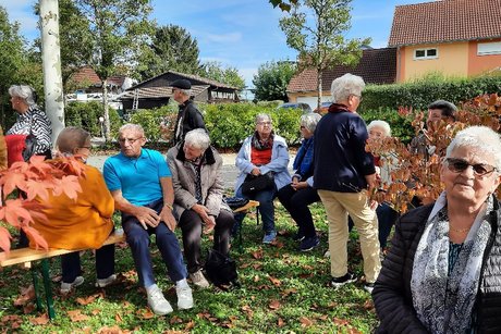 in Reichenau angekommen und zuerst Kaffeepause
