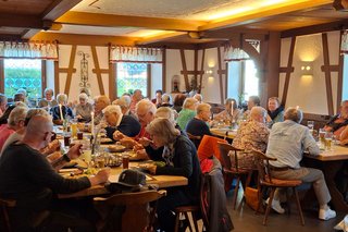 Abendessen im Gasthof Wilhelmshöhe in Wilhelmskirch