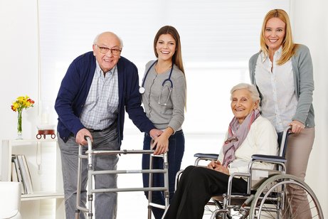 Patientin mit Schwester