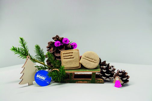 Sozialverband VdK Weihnachten Weihnachtsfeier Weihnachtsgüße Weihnachtsdeko Schlitten