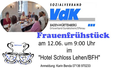 Die Einladung zum Frauenfrühstück die Bilder zeigen Frauen beim Frühstück