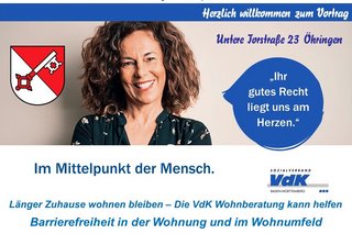 Einladung zum Vortrag "Wohnraumberatung" am 25.06.2024