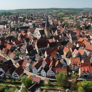 Die Stadt Eppingen von oben